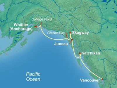 One Way Alaska Cruise Itinerary