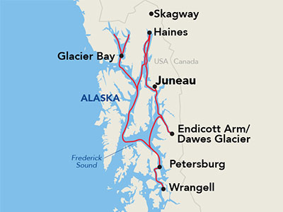 American Cruise Line Inside Passage Itinerary