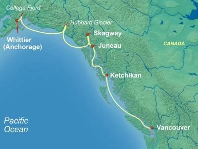 Holland America Alaska Cruise Map