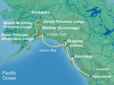 Princess Cruise Tour Map PA7